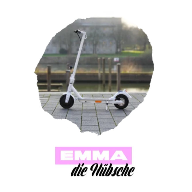 eScooter Trittbrett Emma die Hübsche Seitenansicht im Park