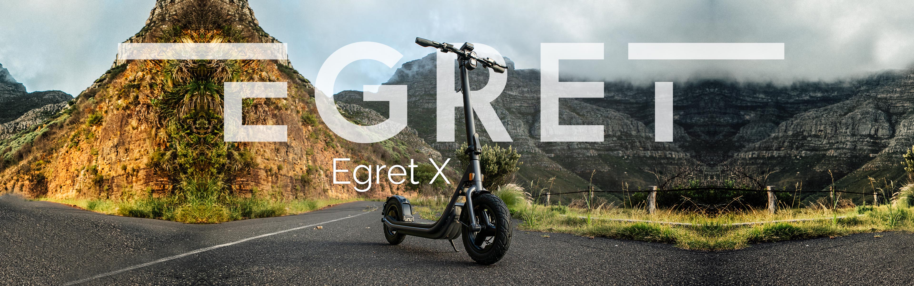 eScooter Egret X vor Bergkulisse