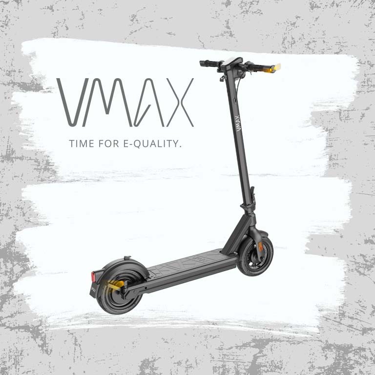 eScooter VMAX VX2 Pro mit Blinker hintere Seitenansicht